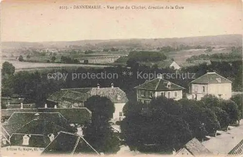 AK / Ansichtskarte  DANNEMARIE  Dammerkirch Alsace 68 Haut-Rhin Vue prise du Clocher direction de la Gare