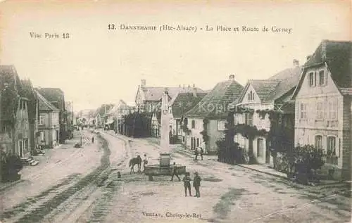 AK / Ansichtskarte  DANNEMARIE  Dammerkirch Alsace 68 Haut-Rhin La Place et Route de Cernay