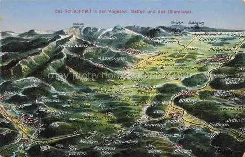 AK / Ansichtskarte  Vogesen Vosges Region Schlachtfeld in den Vogesen Belfort und des Oberelsass