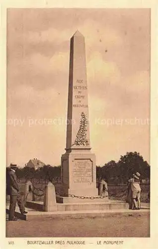 AK / Ansichtskarte  Bourtzwiller Burtzweiler Mulhouse Muehlhausen 68 Haut-Rhin Le Monument