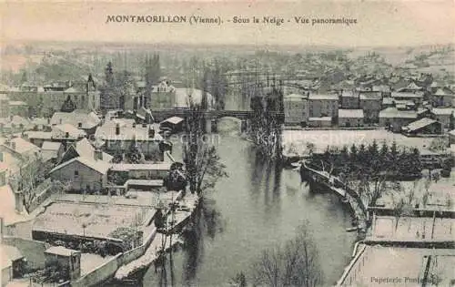 AK / Ansichtskarte  Montmorillon 86 Vienne Vue panoramique la ville sous la neige