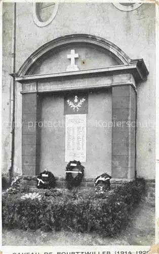 AK / Ansichtskarte  Bourtzwiller Burtzweiler Mulhouse Muehlhausen 68 Haut-Rhin Kriegerdenkmal