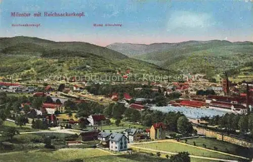 AK / Ansichtskarte  Muenster  Elsass Munster 68 Alsace Haut-Rhin Panorama Blick gegen Reichsackerkopf Vogesen