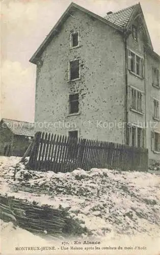 AK / Ansichtskarte  Montreux-Jeune Altkirch 68 Haut-Rhin Une Maison apres les combats du mois d'Aout