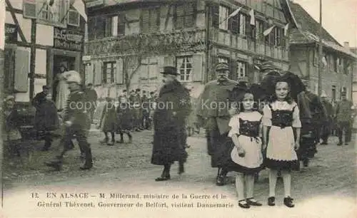 AK / Ansichtskarte  DANNEMARIE  Dammerkirch Alsace 68 Haut-Rhin M Millerand ministre de la Guerre et le General Thevenet Gouverneur de Belfort visitent Dannemarie