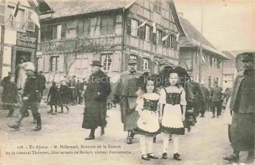 AK / Ansichtskarte  DANNEMARIE  Dammerkirch Alsace 68 Haut-Rhin M Millerand ministre de la Guerre et le General Thevenet Gouverneur de Belfort visitent Dannemarie