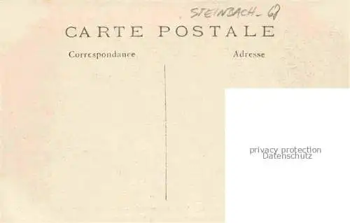 AK / Ansichtskarte  Steinbach 68 Haut-Rhin Grande Guerre 1914 L'Alsace reconquise une barricade a l'entree de Steinbach Ne l'a pas preservee du bombardement