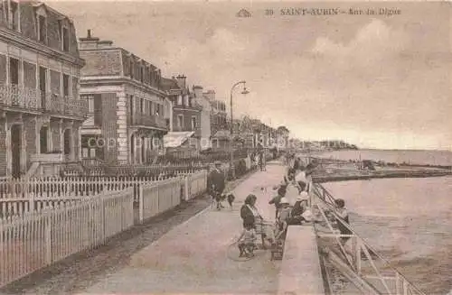 AK / Ansichtskarte  Saint-Aubin-des-Bois Calvados Sur la Digue