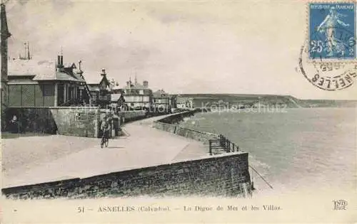 AK / Ansichtskarte  ASNELLES Bayeux 14 Calvados La Digue de Mer et les Villas