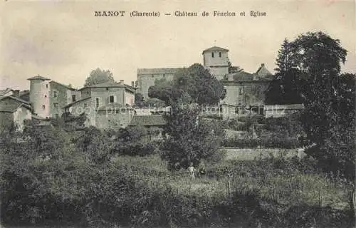 AK / Ansichtskarte  Manot Confolens 16 Charente Chateau de Fenelon et Eglise