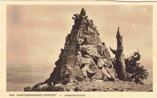 AK / Ansichtskarte  Hartmannsweilerkopf Hartmannsweillerkopf 68 Haut-Rhin Jaegerdenkmal