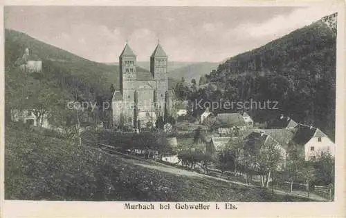 AK / Ansichtskarte  Murbach Guebwiller Alsace 68 Haut-Rhin Ortspartie mit Kirche