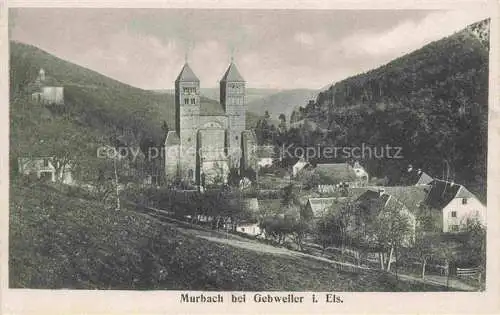 AK / Ansichtskarte  Murbach Guebwiller Alsace 68 Haut-Rhin Ortspartie mit Kirche