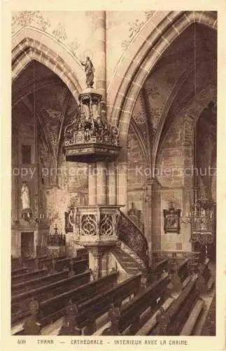 AK / Ansichtskarte  Thann  68 Haut-Rhin athedrale Interieur avec la Chaire