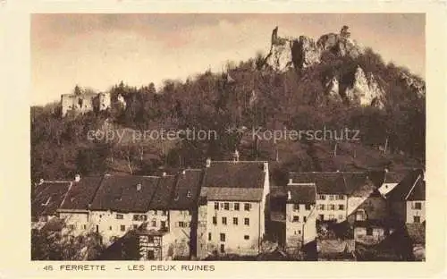 AK / Ansichtskarte  Ferrette Pfirt 68 Haut-Rhin Les deux Ruines