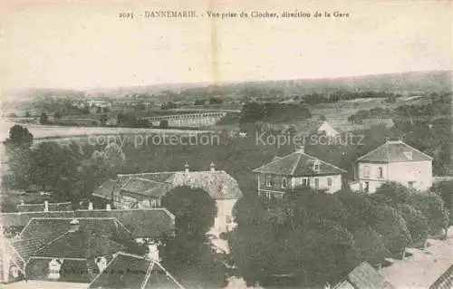 AK / Ansichtskarte  DANNEMARIE  Dammerkirch Alsace 68 Haut-Rhin Vue prise du Clocher direction de la Gare