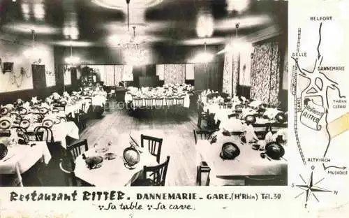 AK / Ansichtskarte  DANNEMARIE  Dammerkirch Alsace 68 Haut-Rhin Restaurant Ritter