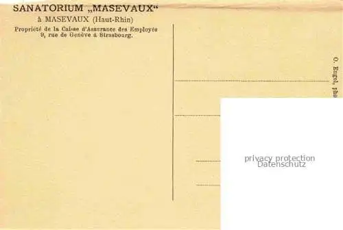 AK / Ansichtskarte  Masevaux Masmuenster 68 Haut-Rhin Sanatorium Masevaux