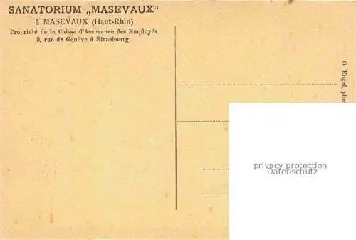 AK / Ansichtskarte  Masevaux Masmuenster 68 Haut-Rhin Vue prise du Sanatorium sur la Ville de Masevaux