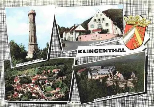 AK / Ansichtskarte  Klingenthal 67 Bas Rhin Elsass La Tour de Champ du Feu La Colonie de Vacances Coope Vue generale Le Monastere du Mont St Odile