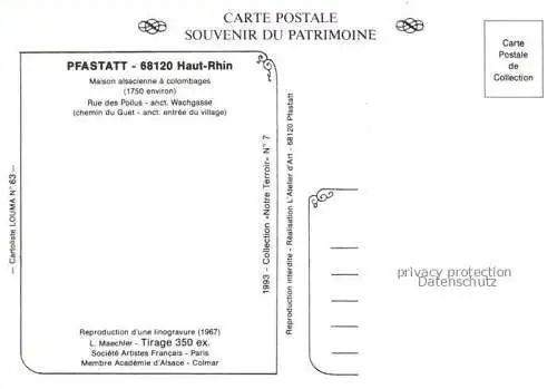 AK / Ansichtskarte  Pfastatt 68 Mulhouse Maison alsacienne a colombages Illustration