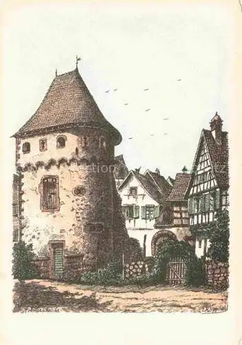 AK / Ansichtskarte  Ammerschwihr Ammerschweier 68 Haut-Rhin Ortsmotiv Turm