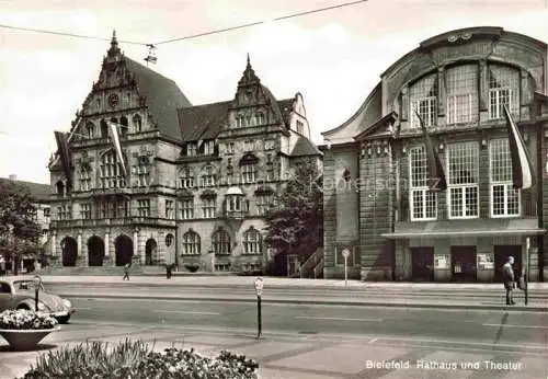 AK / Ansichtskarte  BIELEFELD Rathaus und Theater