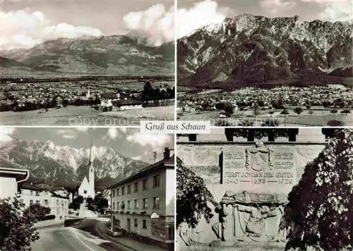 AK / Ansichtskarte  Schaan  Liechtenstein FL Panorama Kirche Gedenktafel