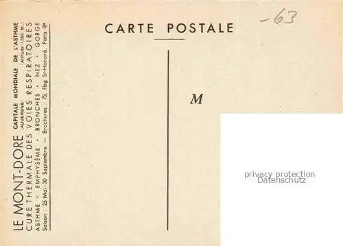 AK / Ansichtskarte  Le Mont-Dore 63 Puy-de-Dome guerit les Affections du Nez