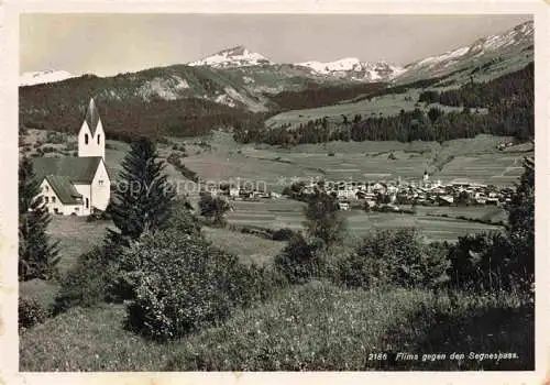 AK / Ansichtskarte  Flims GR mit Kirche und Segnespass