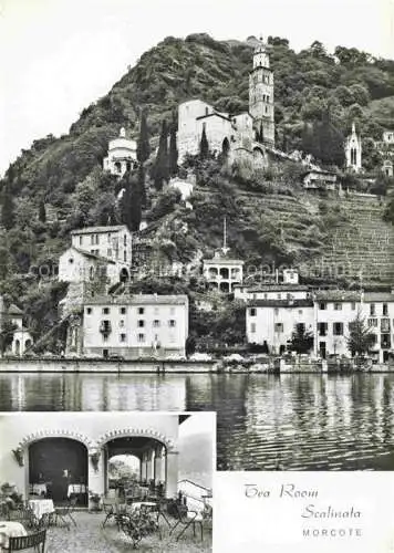 AK / Ansichtskarte  Morcote Lago di Lugano TI Tea Room Scalinata