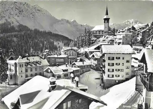 AK / Ansichtskarte  AROSA GR Ortsansicht mit Kirche