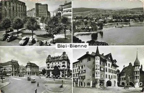 AK / Ansichtskarte  Biel Bienne BE Teilansichten Stadtzentrum Panorama Bielersee