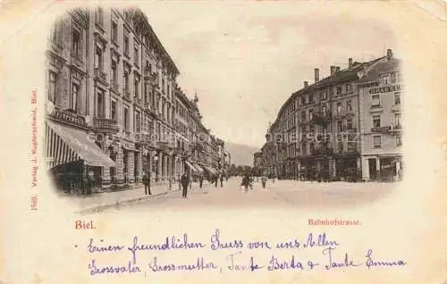 AK / Ansichtskarte  Biel Bienne BE Bahnhofstrasse