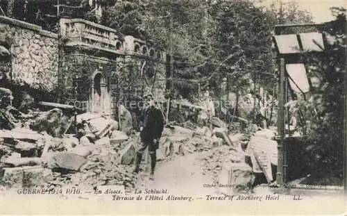 AK / Ansichtskarte  La Schlucht 1150m Gerardmer 88 Vosges Térrasse de l'Hôtel Altenberg Grande Guerre 1914-15 Truemmer 1. Weltkrieg