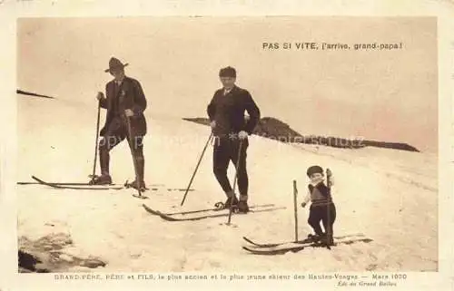 AK / Ansichtskarte  Markstein Le 1250m Oderen Thann 68 Haut-Rhin Skieur des Hautes-Vosges Chalet Restaurant Wolf Note