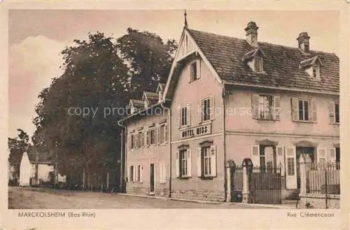 AK / Ansichtskarte  Marckolsheim Selestat-Erstein 67 Bas-Rhin Rue Clémenceau Hôtel