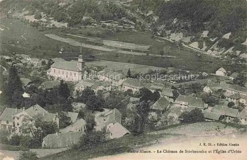 AK / Ansichtskarte  Storkensohn Storkensauen Storckensohn 68 Haut-Rhin Panorama Château et l'Eglise d'Urbès