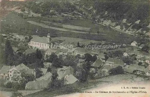 AK / Ansichtskarte  Storkensohn Storkensauen Storckensohn 68 Haut-Rhin Panorama Château et l'Eglise d'Urbès