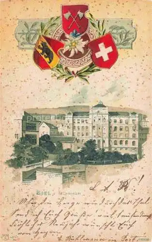 AK / Ansichtskarte  Biel Bienne BE Technikum Wappen