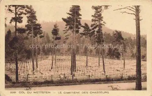 AK / Ansichtskarte  Wettstein Col du Orbey Urbeis 67 Bas-Rhin Le Cimetiere des Chasseurs