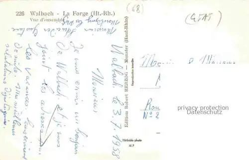 AK / Ansichtskarte  Walbach Colmar 68 Haut-Rhin La Forge Vue d'ensemble