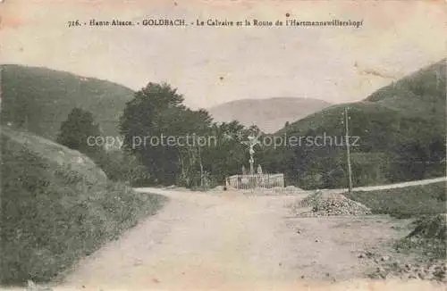 AK / Ansichtskarte  Goldbach Goldbach-Altenbach Thann 68 Haut-Rhin Le Calvaire et la Route de l'Hartmannswillerkopf