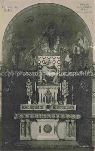 AK / Ansichtskarte  Lutterbach Mulhouse 68 Haut-Rhin Altar der Schmerzhaften Mutter Herz Jesukirche