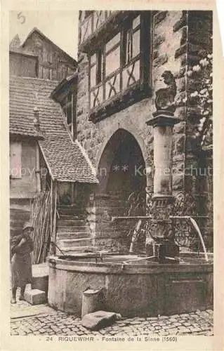 AK / Ansichtskarte  Riquewihr Ribeauville 68 Haut Rhin Fontaine de la Sinne