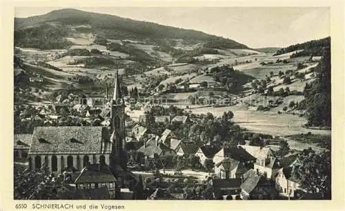 AK / Ansichtskarte  Schnierlach Lapoutroie 68 Haut-Rhin Vue generale Eglise et Vosges