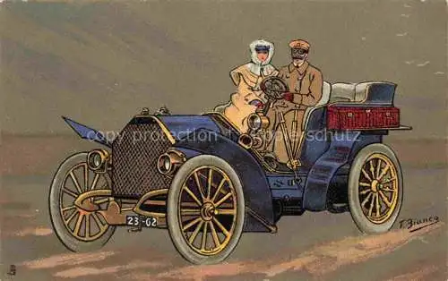 AK / Ansichtskarte  Verlag Tucks Serie Nr. 354B Hoflieferanten Auto Mann Frau