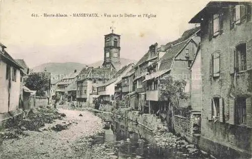 AK / Ansichtskarte  Massevaux Alsace Elsass 88 Vosges Vue sur la Doller et l'église