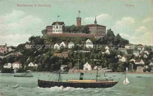 AK / Ansichtskarte  Blankenese Hamburg Blick ueber die Elbe zum Suellberg