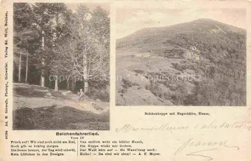 AK / Ansichtskarte  Grand-Ballon 68 Alsace Vosges Belchenkuppe mit Hagerhuette Feldpost